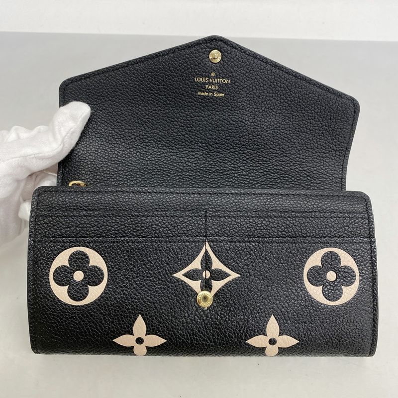 Louis Vuitton Long Wallet Monogram/empreinte Bicolor Portefeuille Sarah M80496