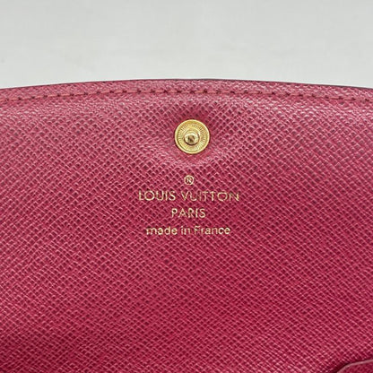 Louis Vuitton Long Wallet Monogram Portefeuille Emily M60697 Brown Fuchsia