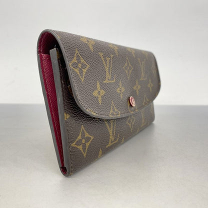 Louis Vuitton Long Wallet Monogram Portefeuille Emily M60697 Brown Fuchsia
