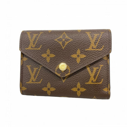 Louis Vuitton Trifold Wallet Monogram Portefeuille Victorine M62472 Brown Ladies