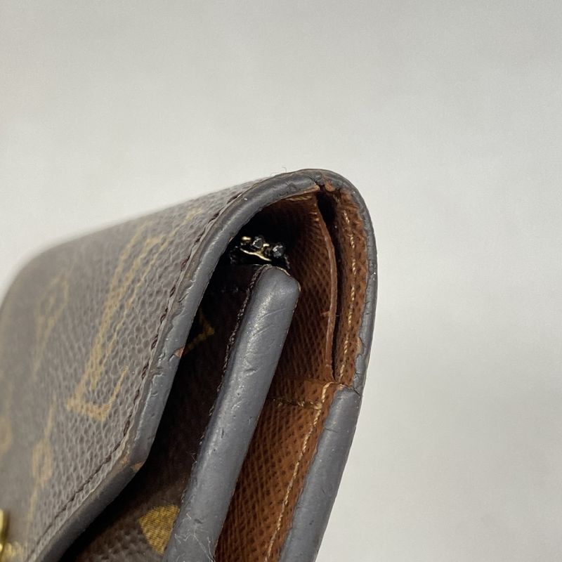 Louis Vuitton Trifold Wallet Monogram Portefeuille Victorine M62472 Brown Ladies