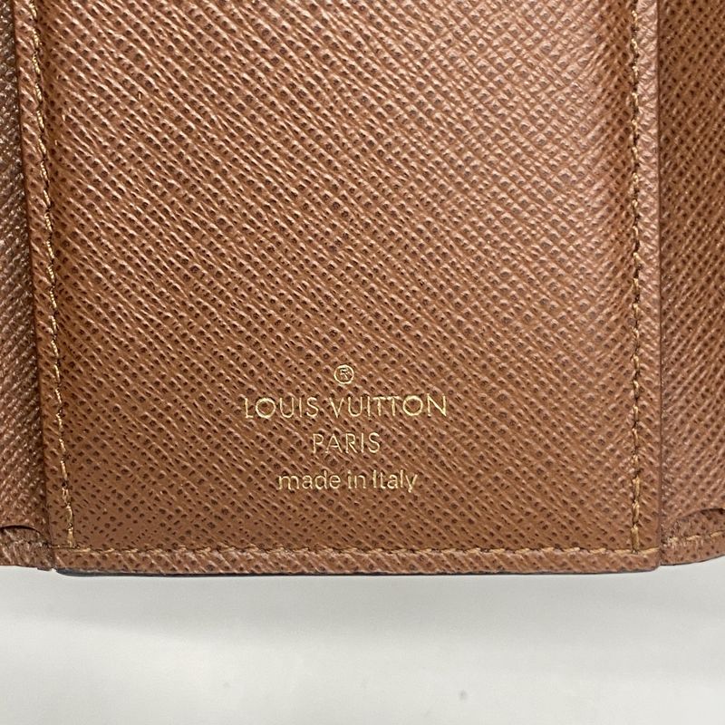 Louis Vuitton Trifold Wallet Monogram Portefeuille Victorine M62472 Brown Ladies