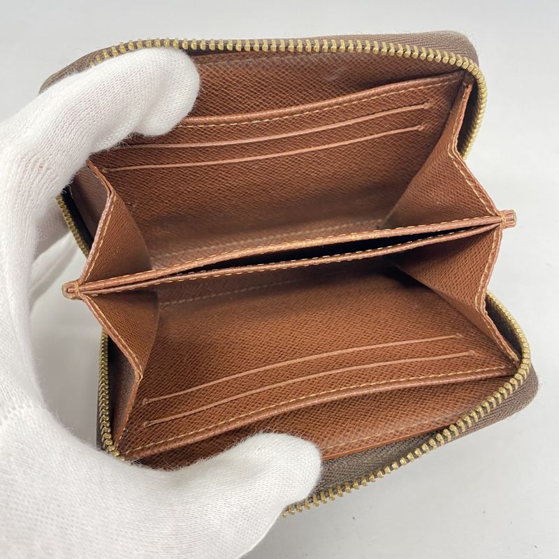 Louis Vuitton Coin Case Monogram Zippy Coin Purse M60067 Brown Men Women Unisex
