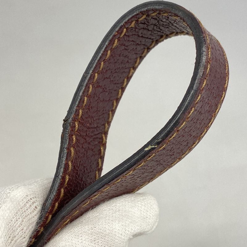 Gucci Shoulder Bag GG Canvas 113013 Canvas Brown Bordeaux Silver Hardware Women