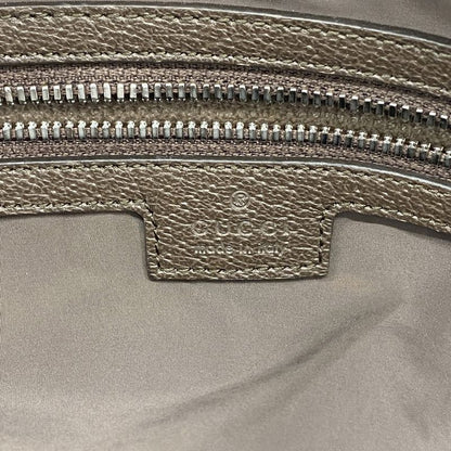 Gucci Tote Bag GG Supreme Sherry Line 763287 PVC Brown Silver Hardware Women