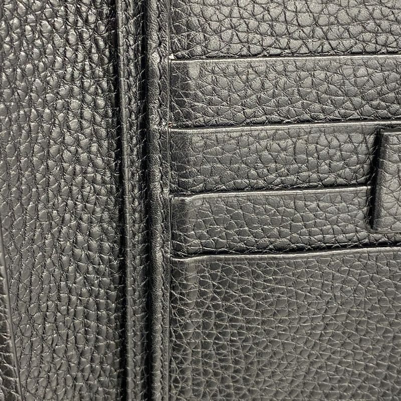 Gucci Long Wallet 481727 Leather Black Silver Hardware Women