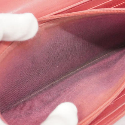 Chanel Long Wallet Matelasse Lambskin Pink Silver Hardware Women