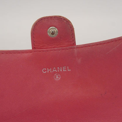 Chanel Long Wallet Matelasse Lambskin Pink Silver Hardware Women