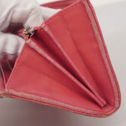 Chanel Long Wallet Matelasse Lambskin Pink Silver Hardware Women