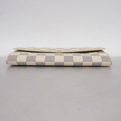 Louis Vuitton Damier Azure Portefeuille Sarah N61735 White Women's