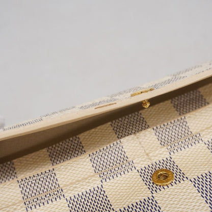 Louis Vuitton Damier Azure Portefeuille Sarah N61735 White Women's