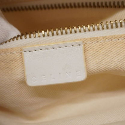 Celine Handbag Athens Olympics Limited Nylon Leather Ivory White Gold Hardware