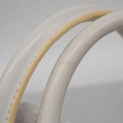 Celine Handbag Athens Olympics Limited Nylon Leather Ivory White Gold Hardware