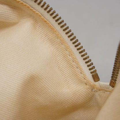 Celine Handbag Athens Olympics Limited Nylon Leather Ivory White Gold Hardware