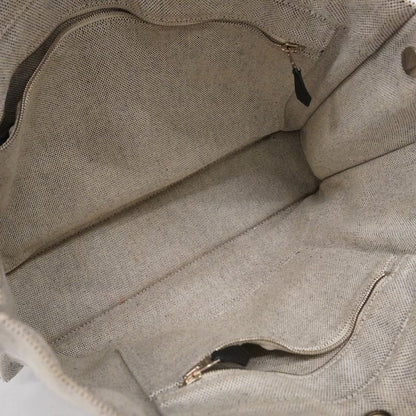 Hermes Tote Bag Sac Arne MM Canvas Gray Black Silver Hardware Women's
