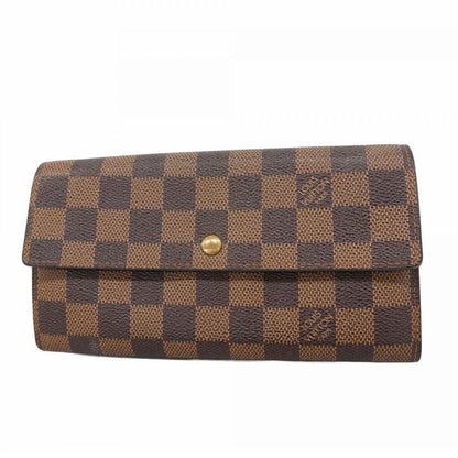 Louis Vuitton Damier Portefeuille Sarah N61726 Ebène Women's Long Wallet