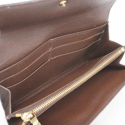 Louis Vuitton Damier Portefeuille Sarah N61726 Ebène Women's Long Wallet