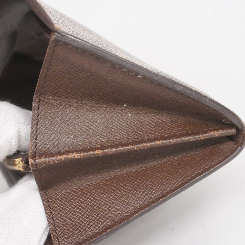 Louis Vuitton Damier Portefeuille Sarah N61726 Ebène Women's Long Wallet