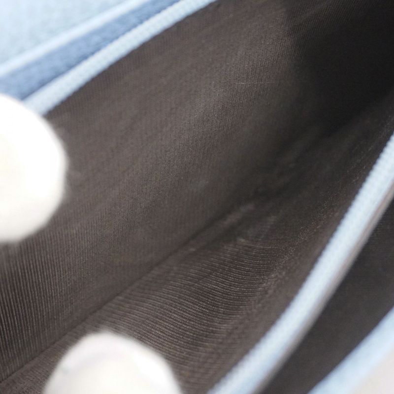 Gucci Long Wallet GG Canvas 346058 Canvas Brown Blue Gold Hardware Women