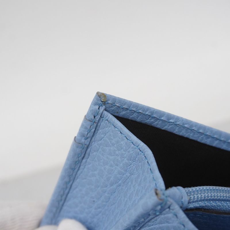 Gucci Long Wallet GG Canvas 346058 Canvas Brown Blue Gold Hardware Women