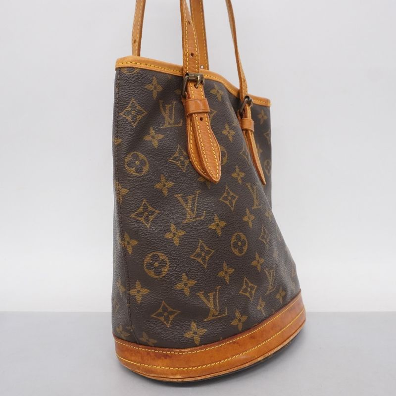 Louis Vuitton Tote Bag Monogram Bucket PM M42238 Brown Ladies
