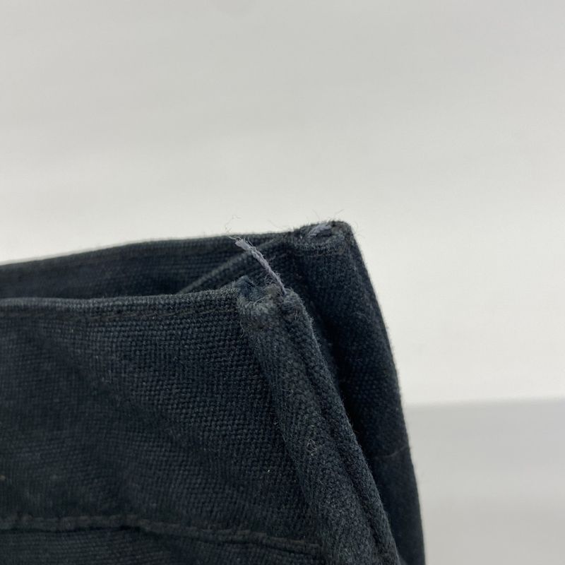 Hermes Tote Bag Fourre Tout MM Canvas Black Silver Hardware Women