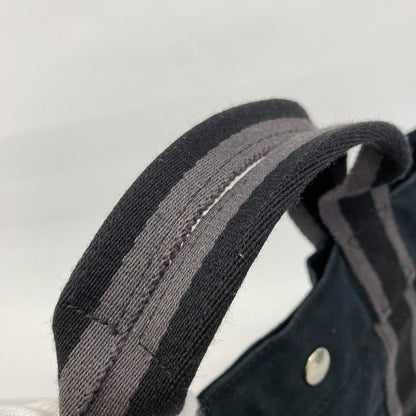 Hermes Tote Bag Fourre Tout MM Canvas Black Silver Hardware Women