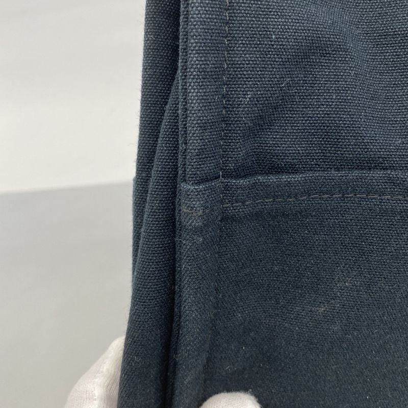 Hermes Tote Bag Fourre Tout MM Canvas Black Silver Hardware Women