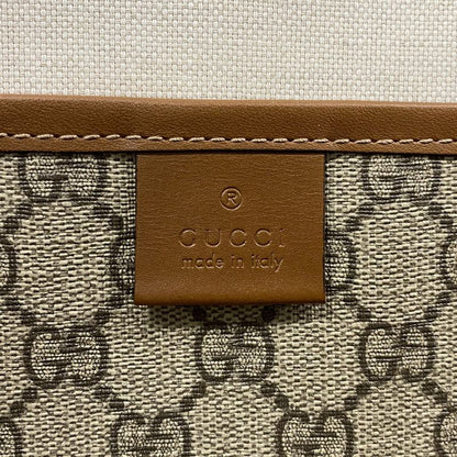 Gucci Tote Bag GG Supreme 211134 PVC Beige Light Brown Chien Pan Gold Hardware