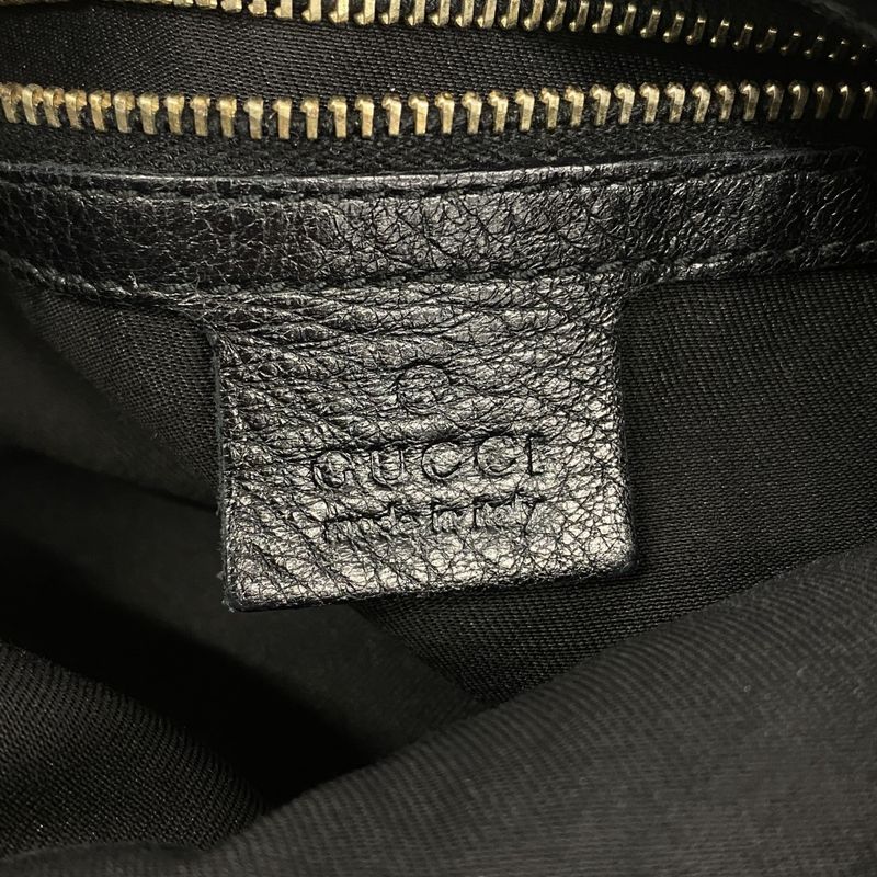 Gucci Shoulder Bag GG Canvas 203503 Canvas Black Chien Pan Gold Hardware Women
