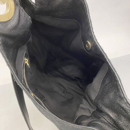 Gucci Shoulder Bag GG Canvas 203503 Canvas Black Chien Pan Gold Hardware Women