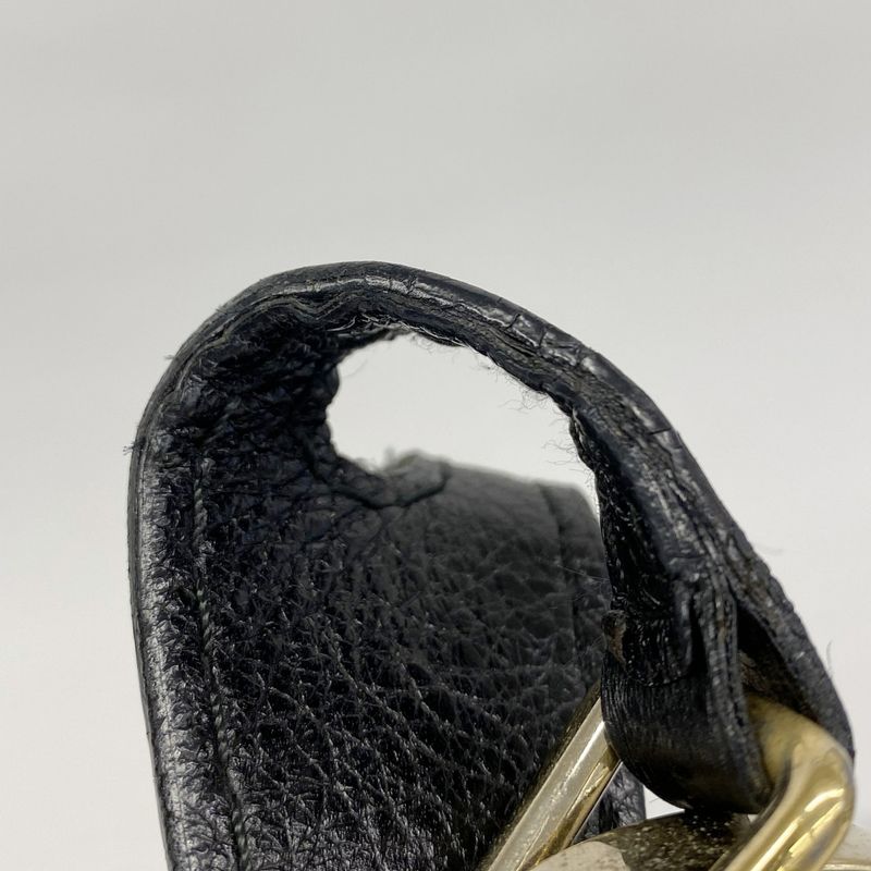 Gucci Shoulder Bag GG Canvas 203503 Canvas Black Chien Pan Gold Hardware Women