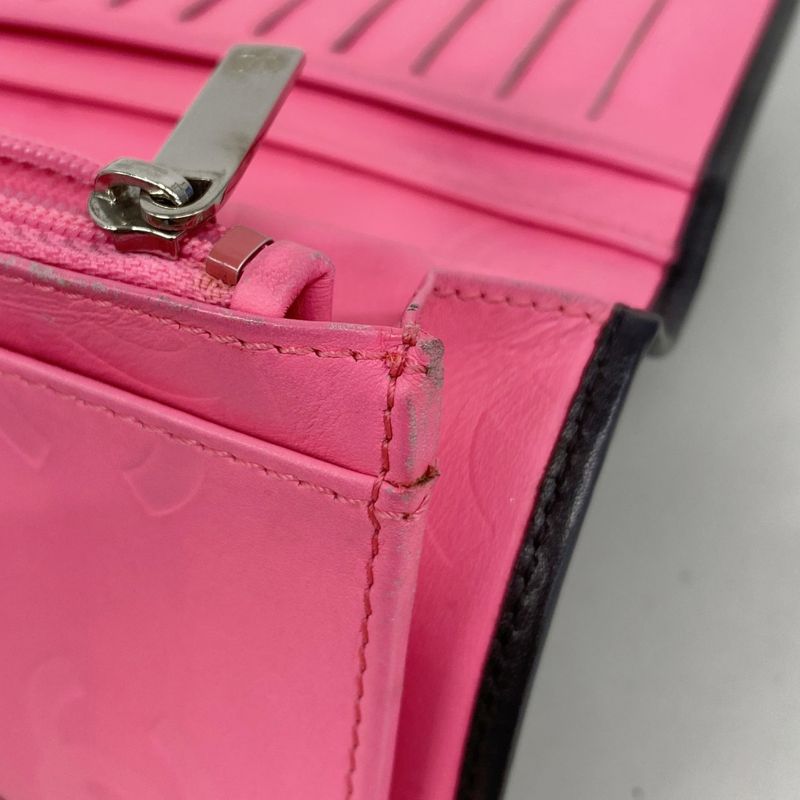 Chanel Long Billfold Cambon Lambskin Black Silver Hardware Women