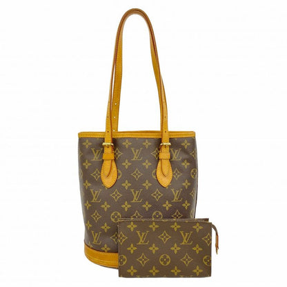 Louis Vuitton Tote Bag Monogram Bucket PM M42238 Brown Ladies