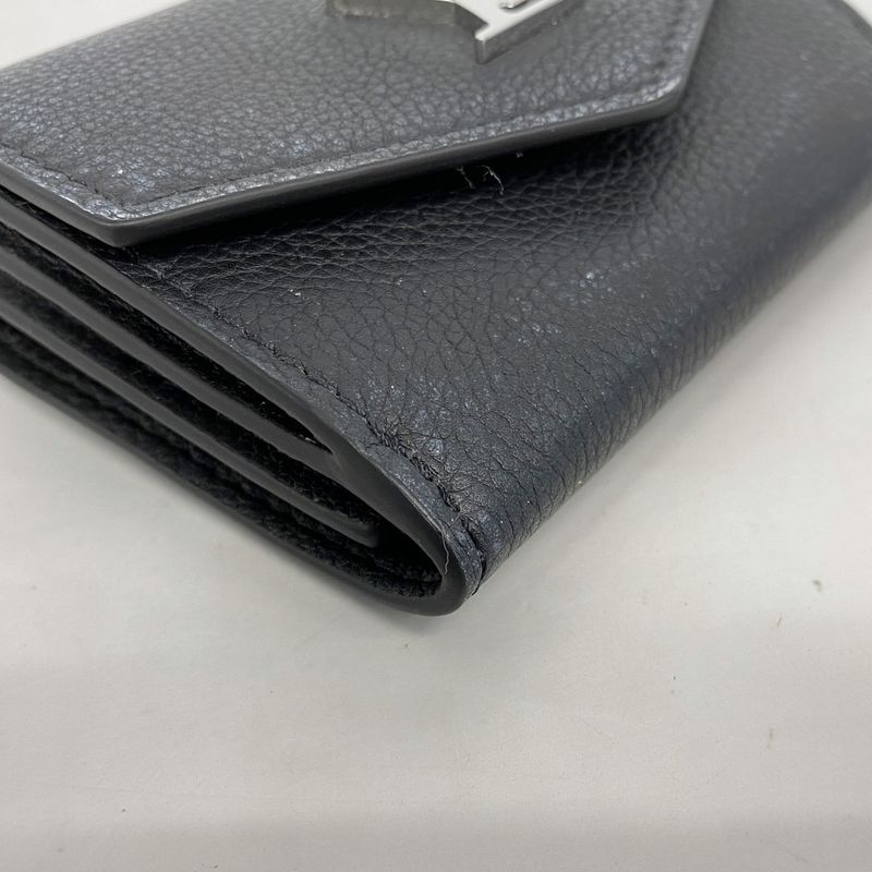 Louis Vuitton Portefeuille Lock Mini M63921 Noir Black Women