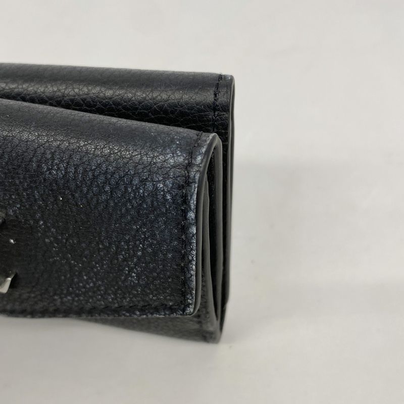 Louis Vuitton Portefeuille Lock Mini M63921 Noir Black Women