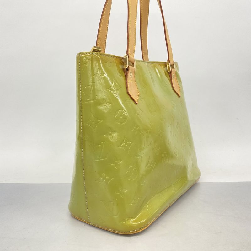 Louis Vuitton Tote Bag Vernis Houston M91005 Baby Blue Women's