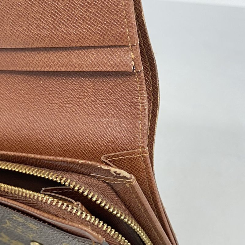 Louis Vuitton Wallet Monogram Porte Monnaie Vie Trésor M61730 Brown Ladies