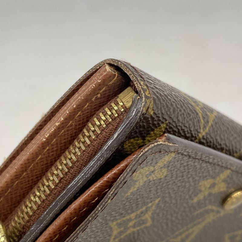 Louis Vuitton Wallet Monogram Porte Monnaie Vie Trésor M61730 Brown Ladies