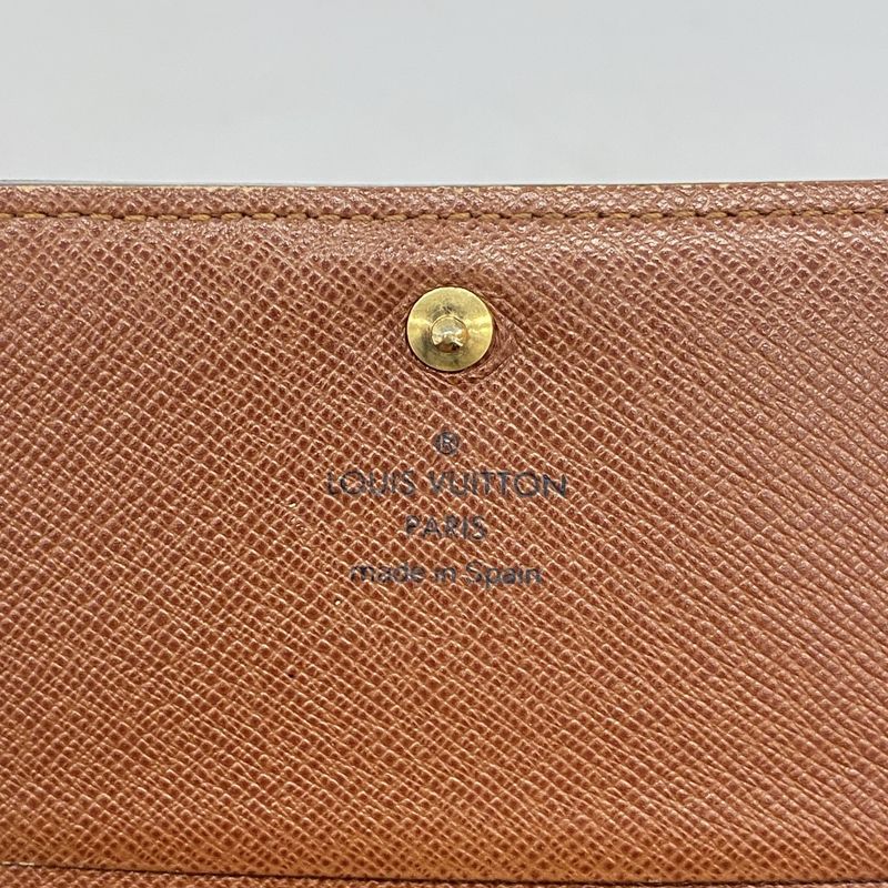 Louis Vuitton Wallet Monogram Porte Monnaie Vie Trésor M61730 Brown Ladies