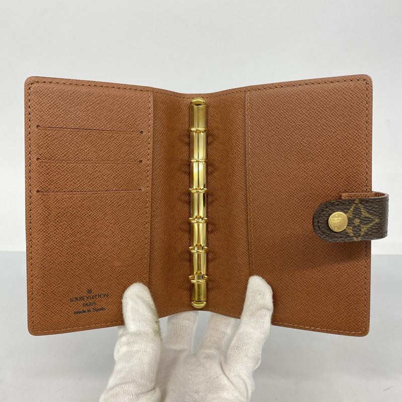 Louis Vuitton Notebook Cabas Monogram Agenda PM R20005 Brown Men Women Unisex