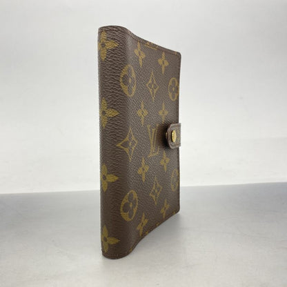 Louis Vuitton Notebook Cabas Monogram Agenda PM R20005 Brown Men Women Unisex