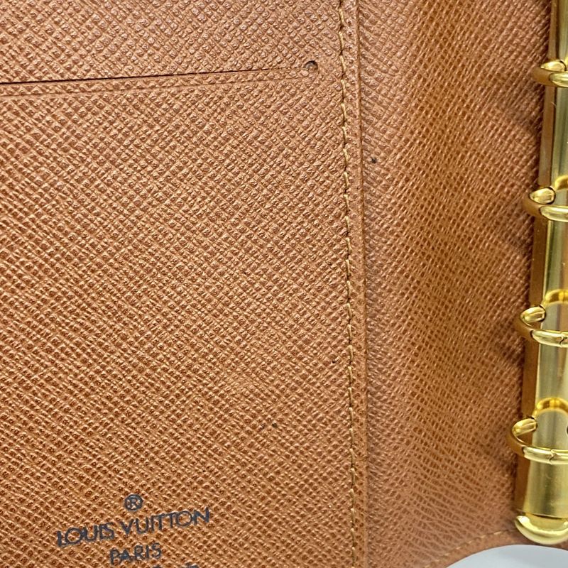 Louis Vuitton Notebook Cabas Monogram Agenda PM R20005 Brown Men Women Unisex