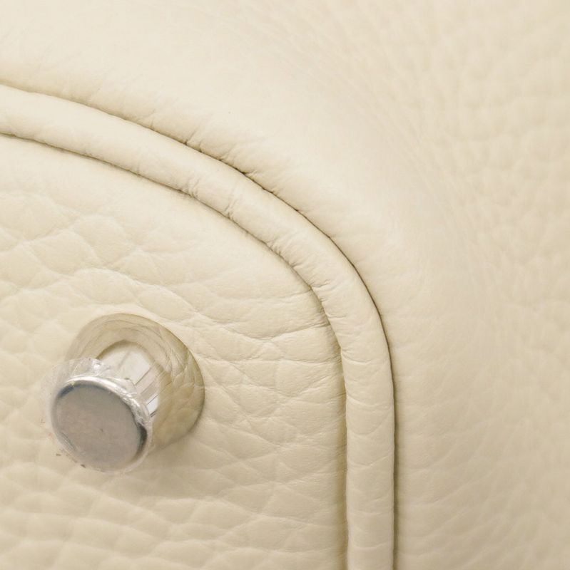 Hermes Handbag Picotin Lock PM Taurillon Clemence Beton Silver Hardware Marked