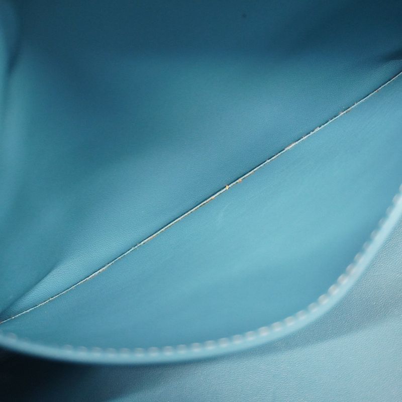 Hermes Handbag Bolide 31 Taurillon Clemence Blue Jean Silver Hardware □J