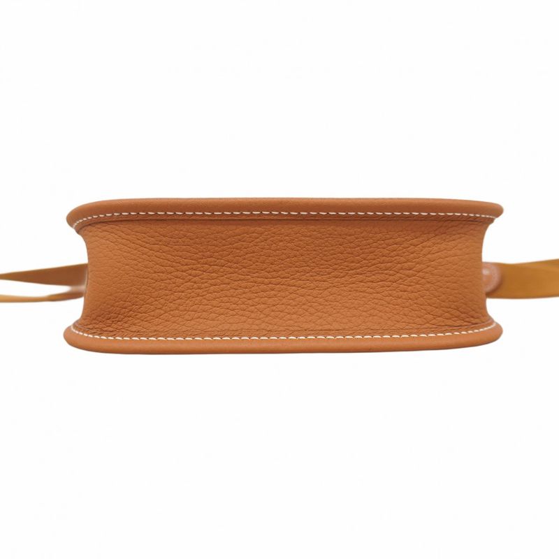 Hermes Shoulder Bag Evelyn TPM Taurillon Clemence Gold Silver Hardware W