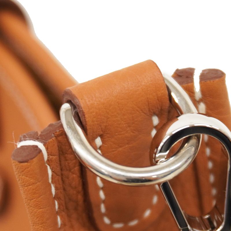 Hermes Shoulder Bag Evelyn TPM Taurillon Clemence Gold Silver Hardware W