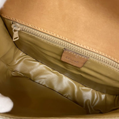 Celine Shoulder Bag Macadam PVC Beige Gold Hardware Women