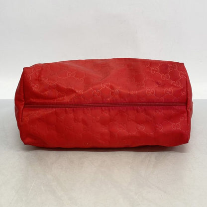 Gucci Tote Bag GG Nylon 282439 Nylon Red Chien Pan Gold Hardware Women's