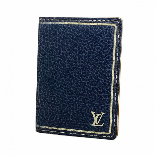 Louis Vuitton Organizer Card Case Organizer De Poche Navy Men's Women's Unisex